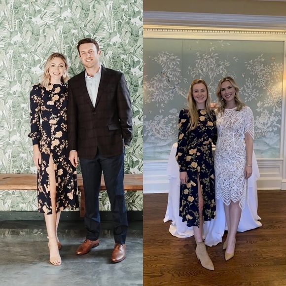 Reformation Dress Creed Midi Slit Floral Cutout Keyhole Marseille 4 EUC - Picture 11 of 13